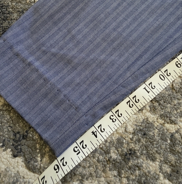 NWT Banana Republic Blue Striped Pants Size 2 Snatched Waist High Waisted - Picture 2 of 6